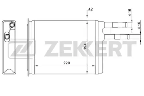 Радиатор печки ZEKKERT MK-5026