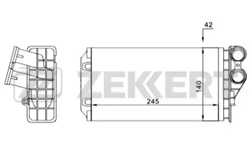 Радиатор печки ZEKKERT MK-5044