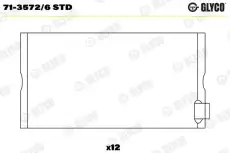 вкладыши PL !\MB LP/130PS 5.7D-6.0TDi OM352/OM353/OM362/OM366 64> std (6) 71-3572/6 STD GLYCO