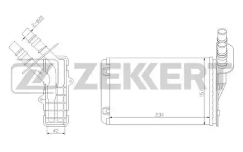 Радиатор печки ZEKKERT MK-5019