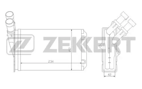 Радиатор печки ZEKKERT MK-5020