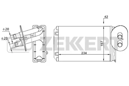 Радиатор печки ZEKKERT MK-5016