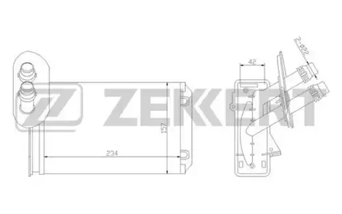 Радиатор печки ZEKKERT MK-5035