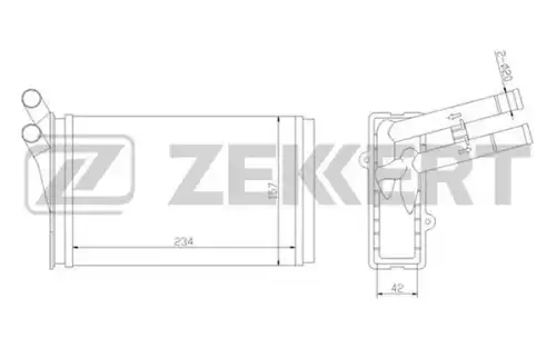 Радиатор печки ZEKKERT MK-5009