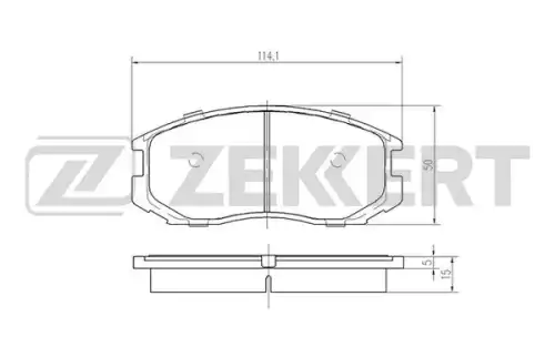 Тормозные колодки дисковые передняя ось ZEKKERT BS-1237