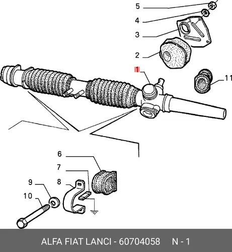 Рулевая рейка FIAT 60704058