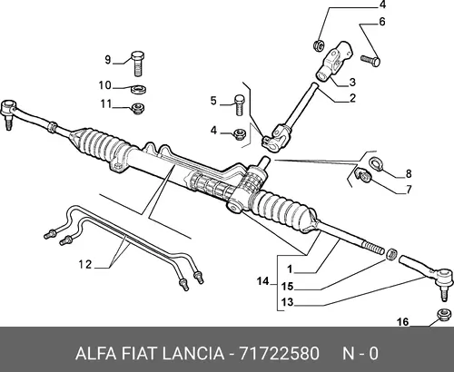 Рулевая рейка FIAT 71722580