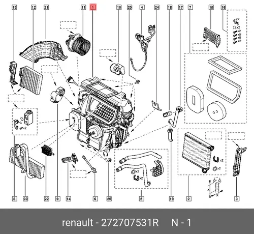 Отопитель воздушный RENAULT 272707531R