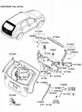 Амортизатор (упор) багажника MOBIS 817703J021