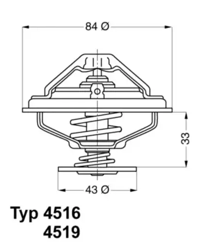 Термостат системы охлаждения WAHLER 4516.70D