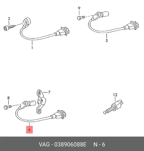 Датчик температуры автомобильный VAG 038906088E