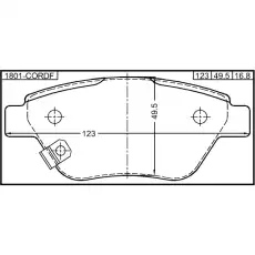 Тормозные колодки дисковые FEBEST 1801-CORDF