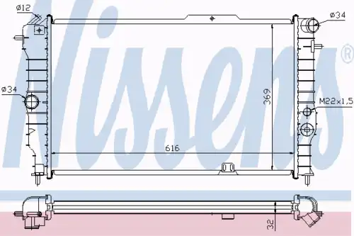 Радиатор кондиционера (конденсатор) NISSENS 63063A