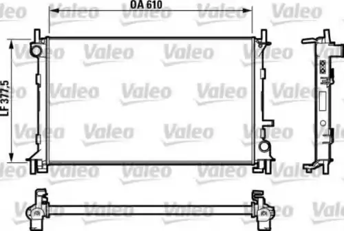 Радиатор системы охлаждения двигателя VALEO 732732