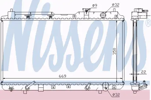 Радиатор кондиционера (конденсатор) NISSENS 68102A