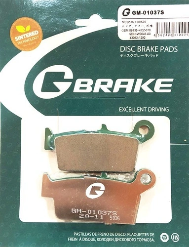 КОЛОДКИ G-BRAKE GM-01037S