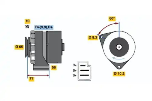 Генератор BOSCH 0 986 031 080