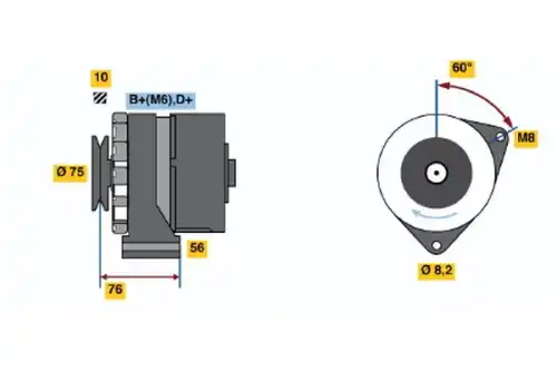 Генератор BOSCH 0 986 031 360