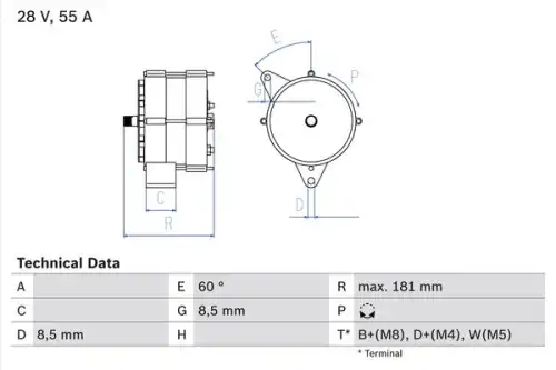 Генератор BOSCH 0 986 034 430