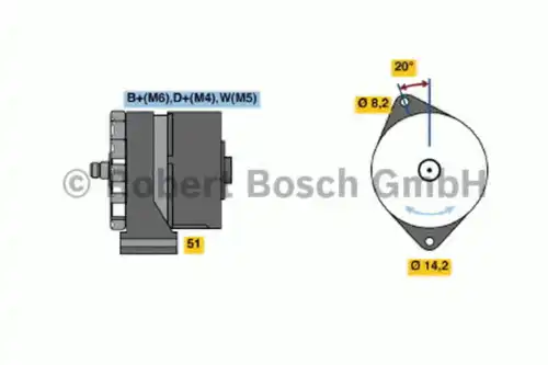 Генератор BOSCH 0 986 034 350