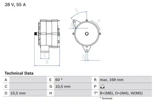 Генератор BOSCH 0 986 034 070