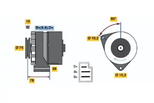Генератор BOSCH 0 986 031 440