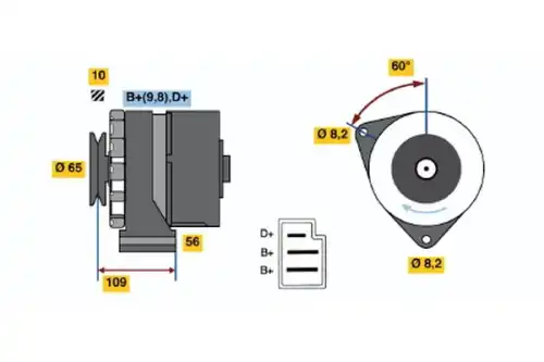 Генератор BOSCH 0 986 031 520