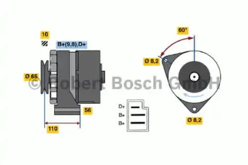 Генератор BOSCH 0 986 034 040