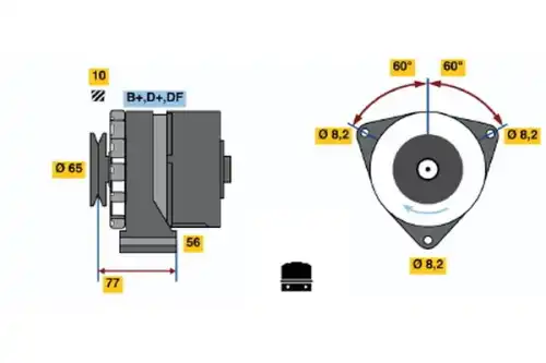 Генератор BOSCH 0 986 030 170