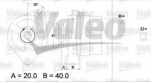 Генератор VALEO 433363