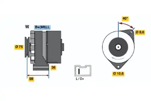 Генератор BOSCH 0 986 032 301