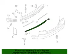 Молдинг бампера 8E5807443B2ZZ VAG