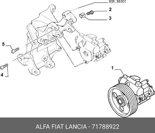 Насос гидроусилителя руля ALFA ROMEO 71788922