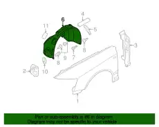 Подкрылок VAG 4F0821134T
