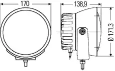 Фара HELLA 1F3009094311