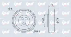 ролик нат. !\ Fiat Ducato 2.3JTD 02> 14-0845 IPD