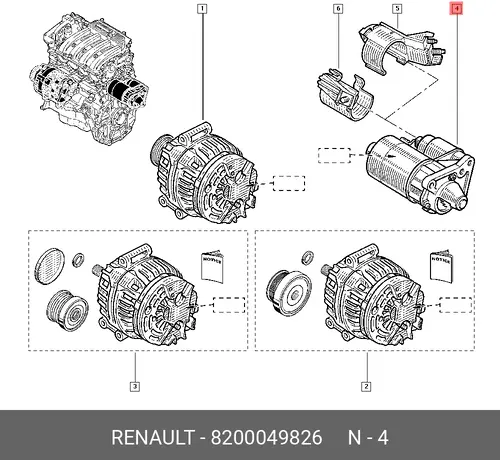 Стартер RENAULT 8200049826