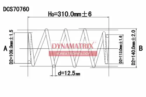 Пружина подвески DYNAMAX DCS70760