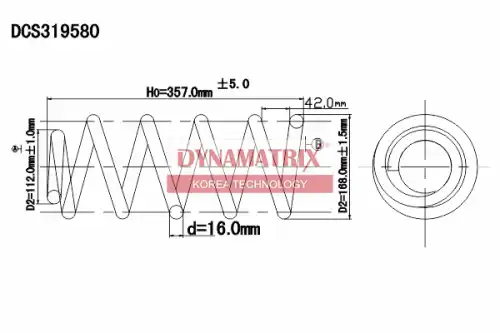 Пружина подвески DYNAMAX DCS319580