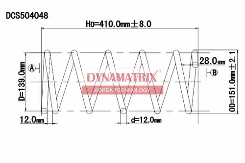Пружина подвески DYNAMAX DCS504048