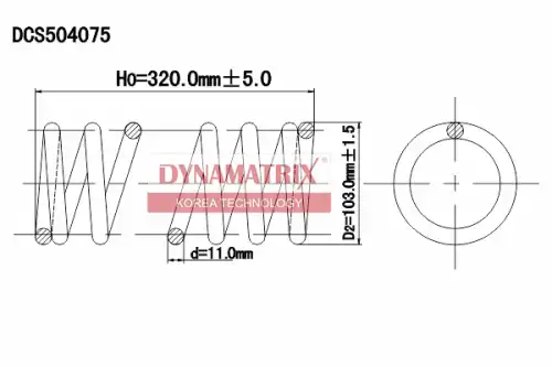 Пружина подвески DYNAMAX DCS504075