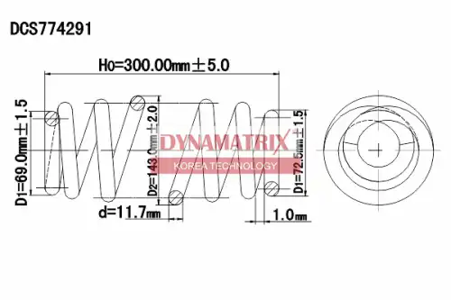 Пружина подвески DYNAMAX DCS774291