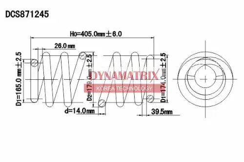 Пружина подвески DYNAMAX DCS871245