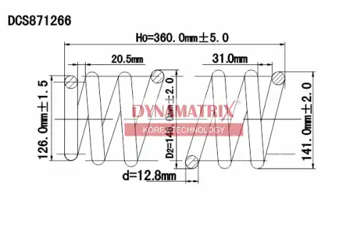 Пружина подвески DYNAMAX DCS871266
