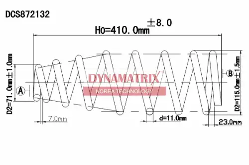 Пружина подвески DYNAMAX DCS872132