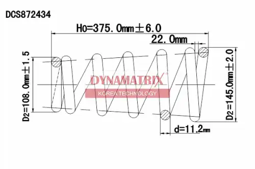 Пружина подвески DYNAMAX DCS872434