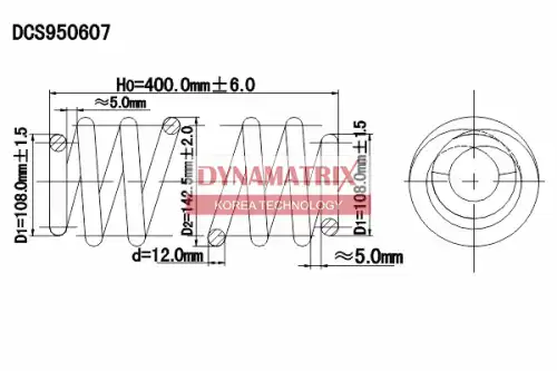 Пружина подвески DYNAMAX DCS950607
