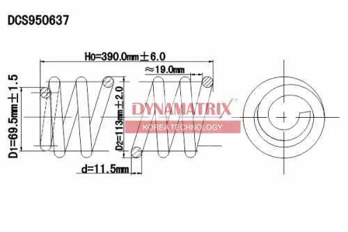 Пружина подвески DYNAMAX DCS950637