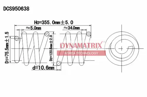 Пружина подвески DYNAMAX DCS950638