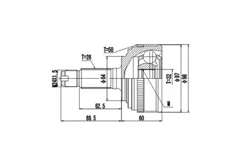 КОМПЛЕКТ ШРУСА DCV823118 DYNAMAX